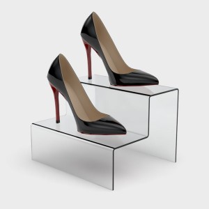 2 Step Acrylic Shoe Display Stand