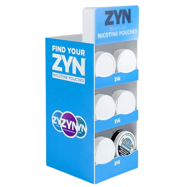 Acrylic ZYN Nicotine Pouch Display Stand With LED Light