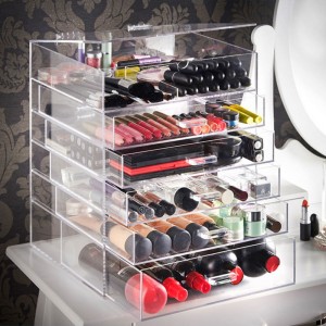 Acrylic cosmetic storage