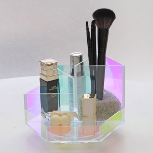 Acrylic rotating cosmetic organizer