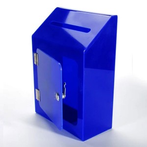 Blue Acrylic Suggestion Box