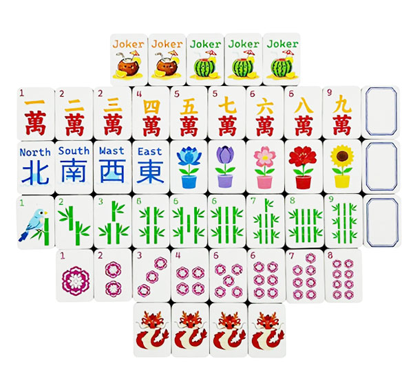 Floating Mahjong Tiles Set