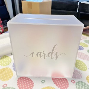 Frosted Acrylic Wedding Card Box