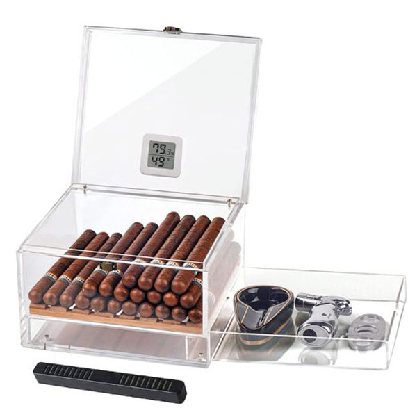 Large Acrylic Cigar Humidor