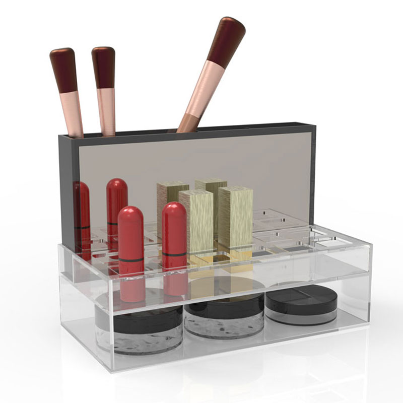 Lucite makeup organizer