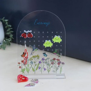 Printed Clear Acrylic Earring Display