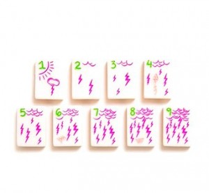 Purple Mahjong Set